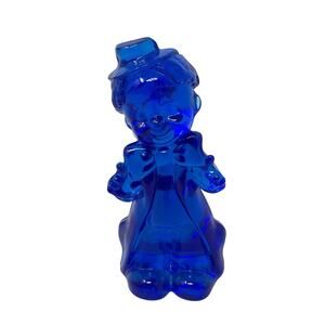 Boyd Art Glass "Chuckles the Clown" Figurine - Cobalt Blue